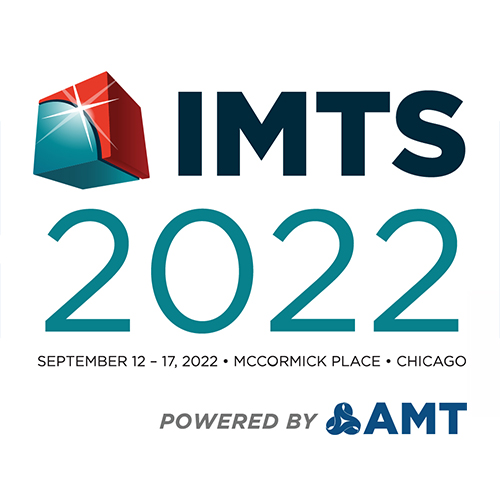 Logo der IMTS 2022 Messe mit SW